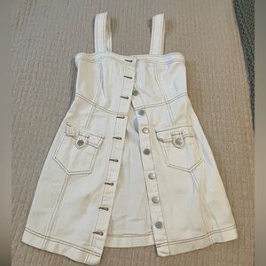 White Jean Button Down Dress- Size small